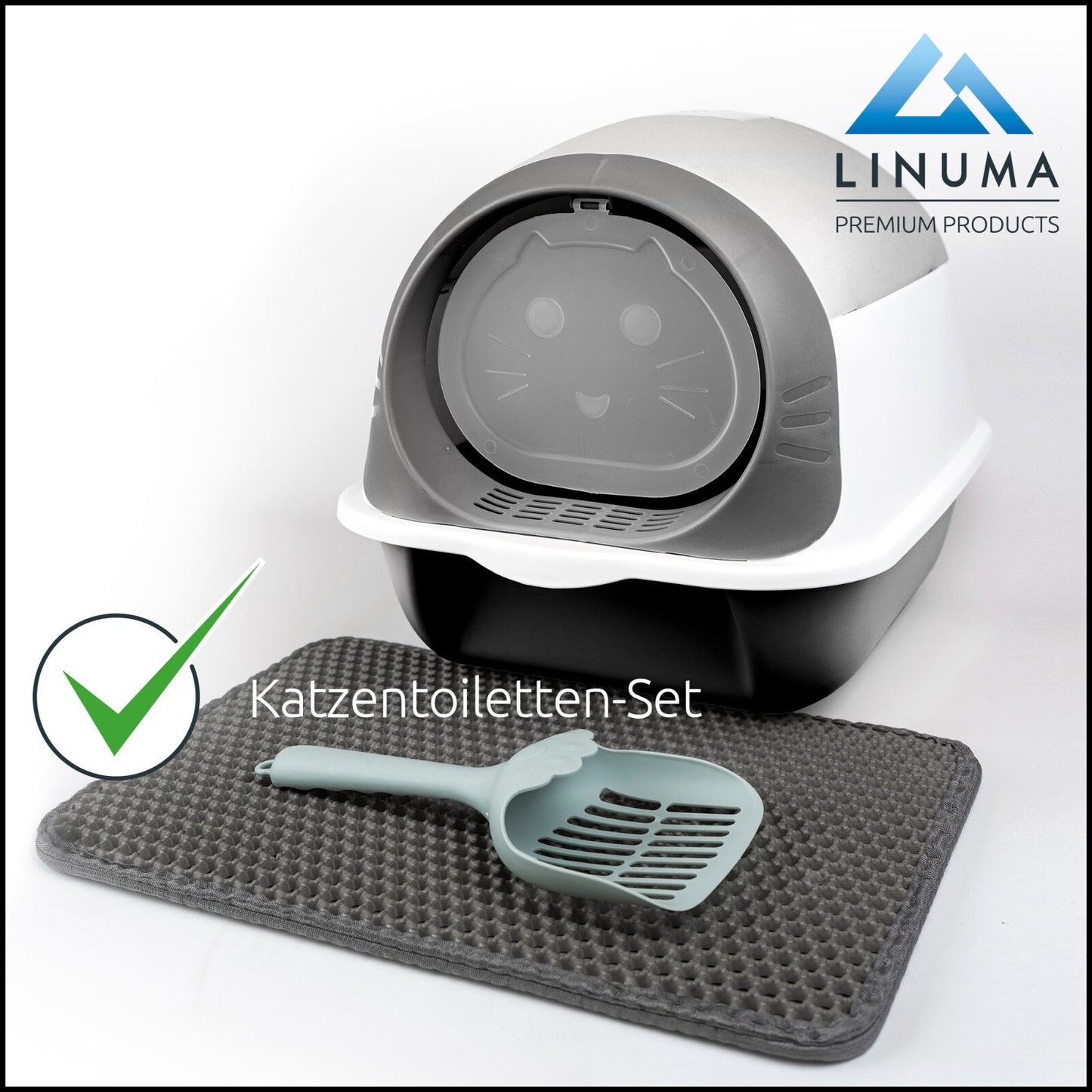 LINUMA® Katzentoilette Grau