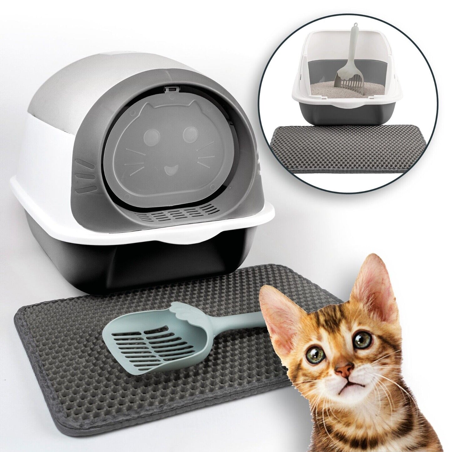 LINUMA® Katzentoilette Grau