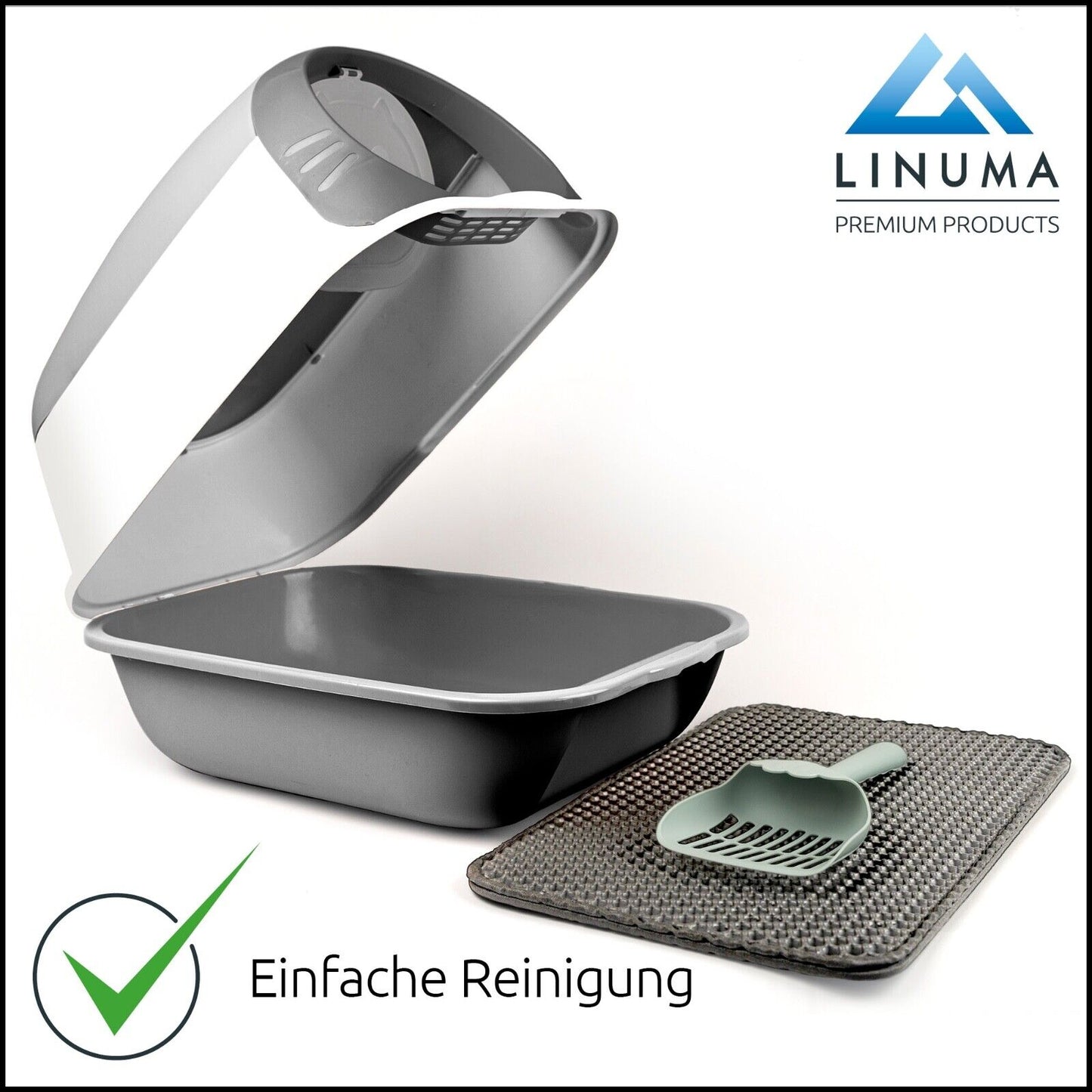 LINUMA® Katzentoilette Grau