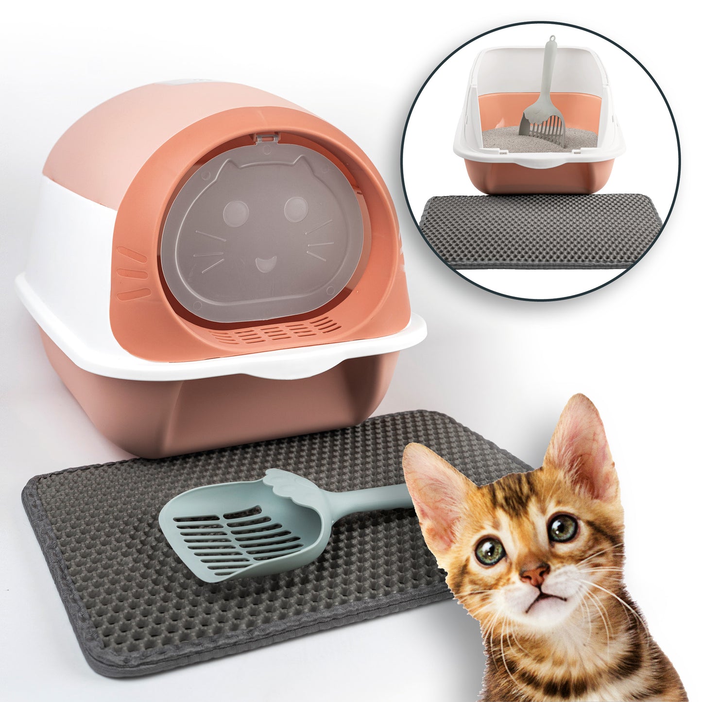 LINUMA® Katzentoilette Grau