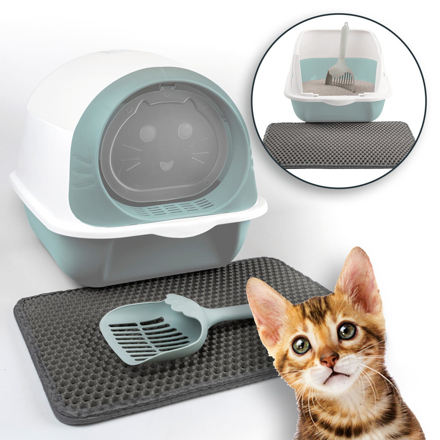LINUMA® Katzentoilette Grau