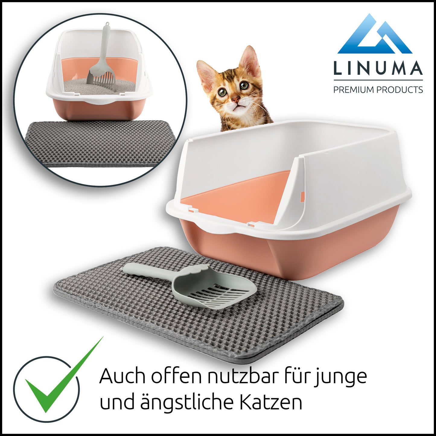 LINUMA® Katzentoilette Pink