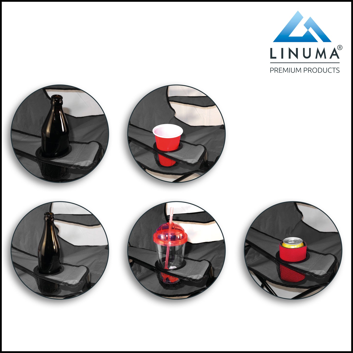 LINUMA® Campingstuhl Schwarz