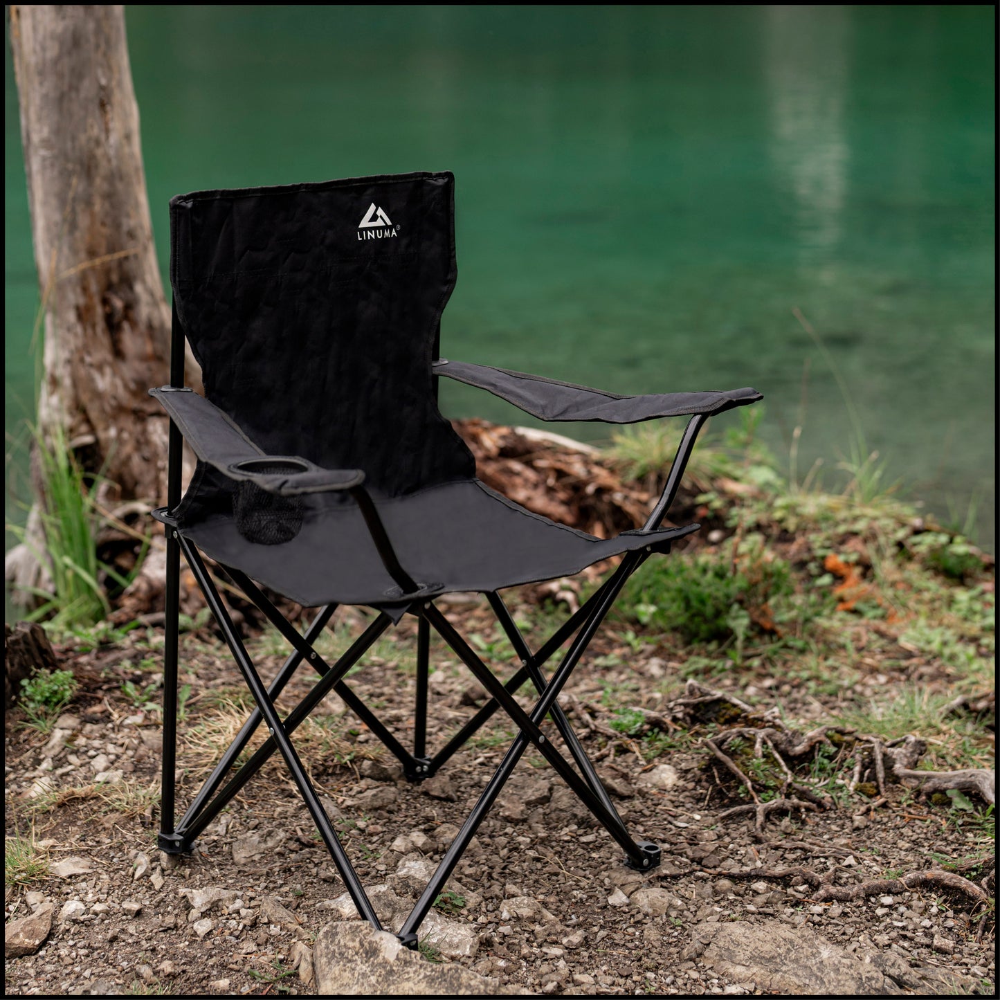 LINUMA® Campingstuhl Schwarz