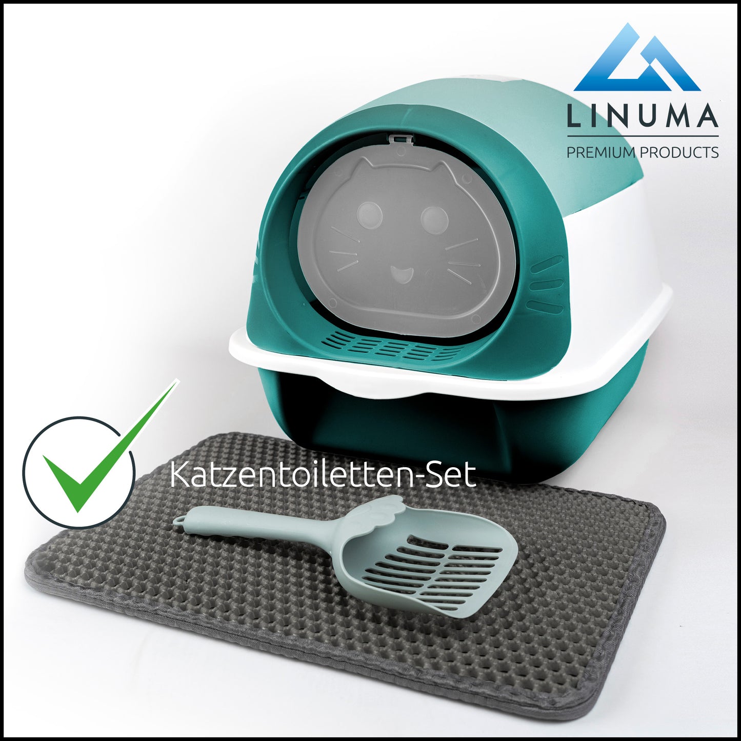 LINUMA® Katzentoilette Grün