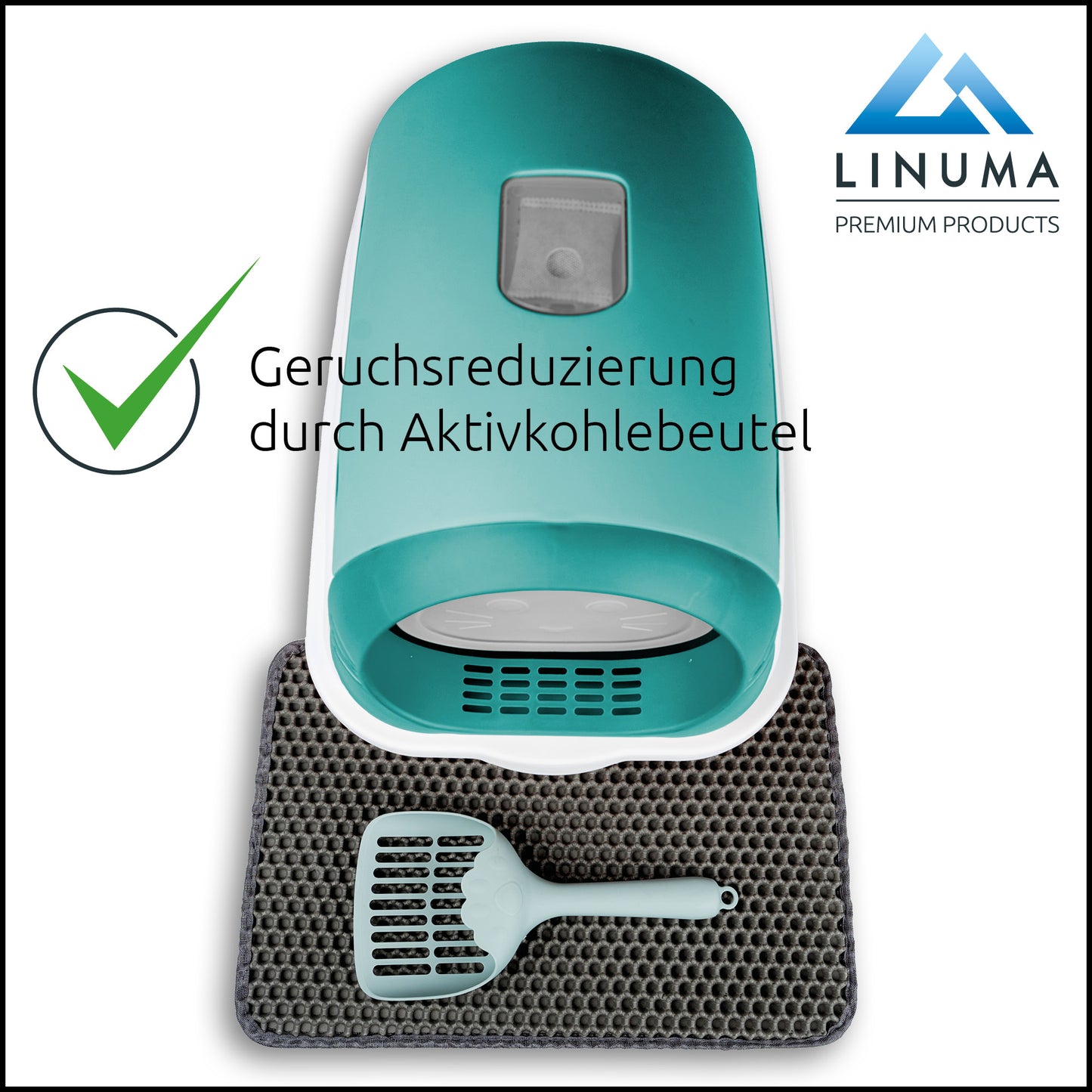 LINUMA® Katzentoilette Grün