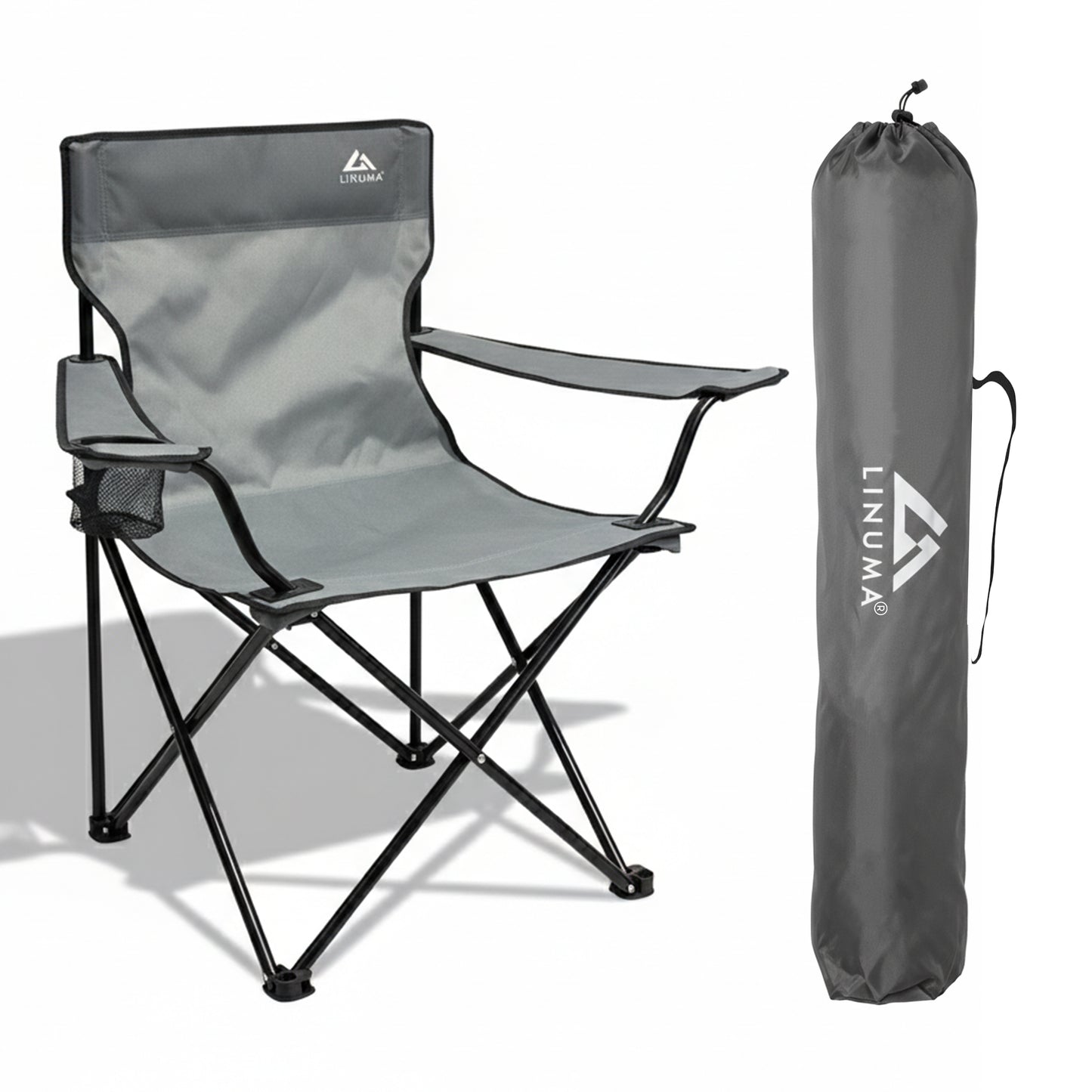 LINUMA® Campingstuhl Schwarz
