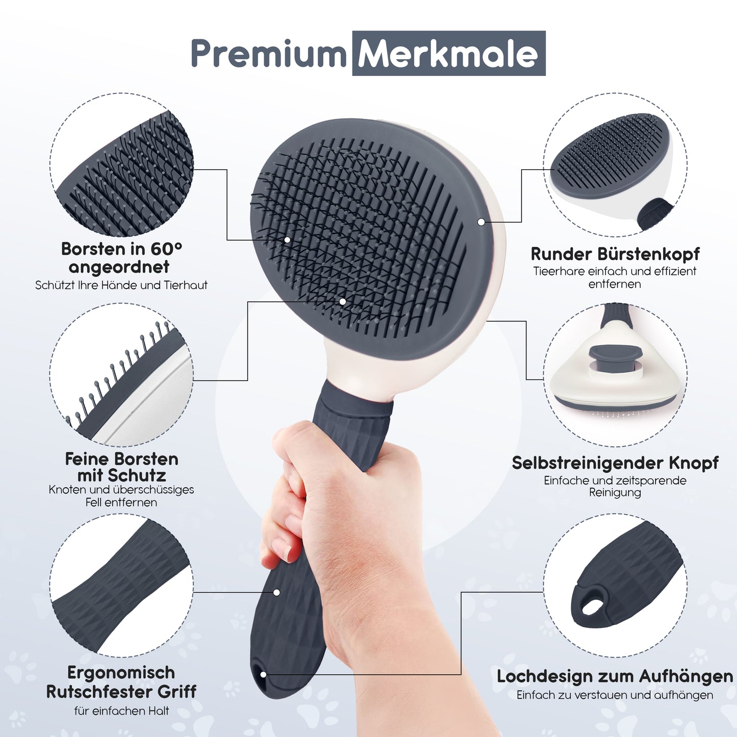 LINUMA® Fellbürste Grau