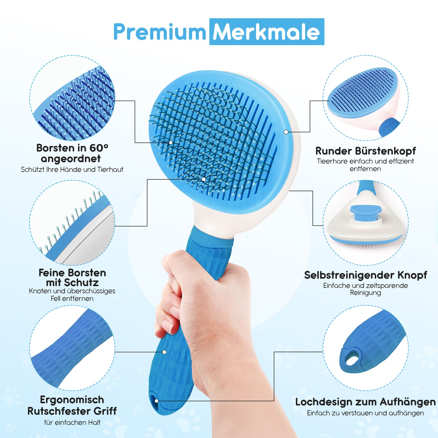 LINUMA® Fellbürste Blau