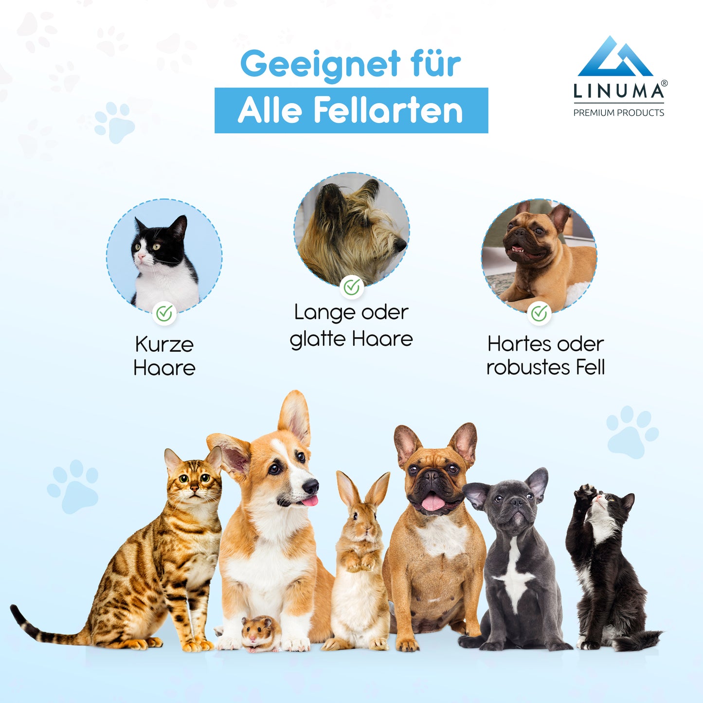 LINUMA® Fellbürste Blau