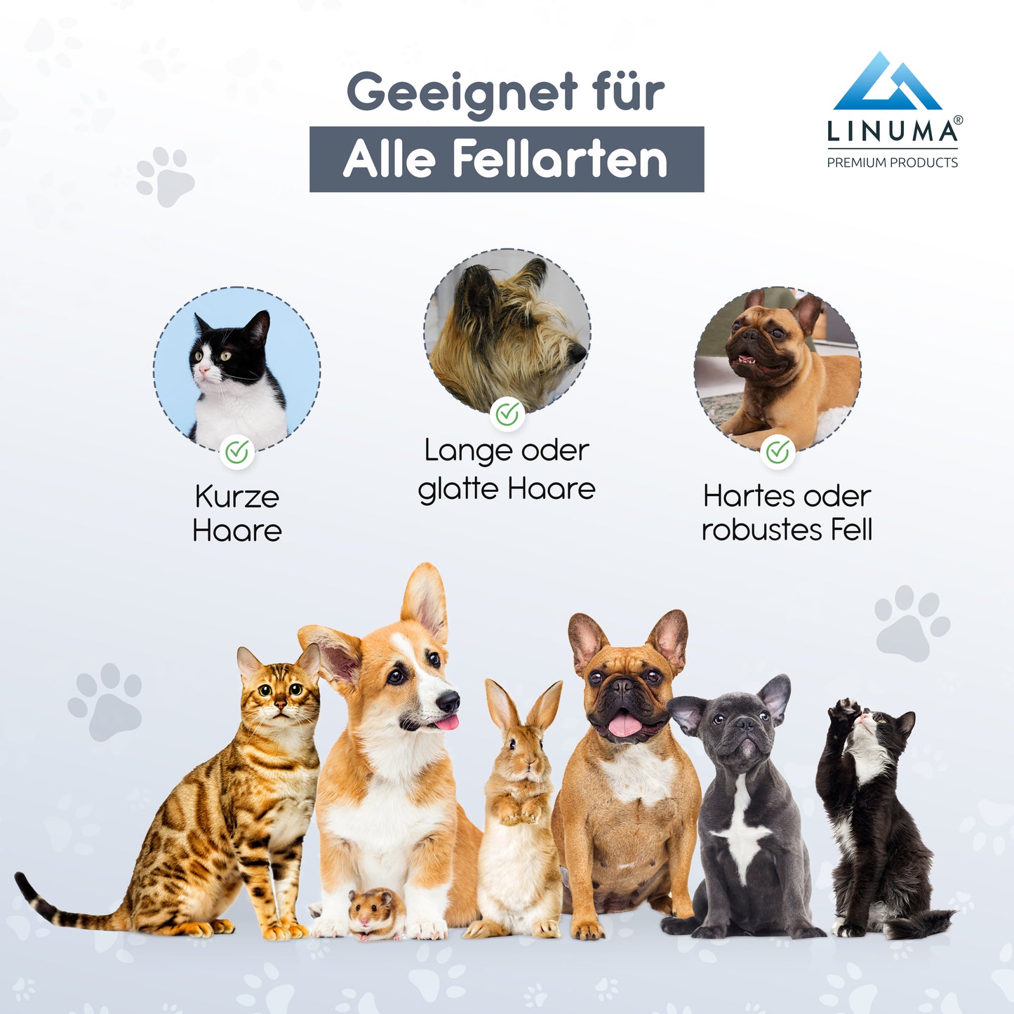 LINUMA® Fellbürste Grau