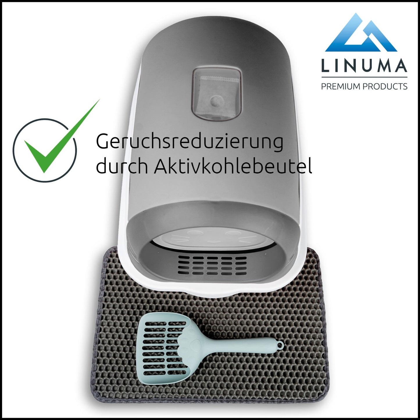LINUMA® Katzentoilette Grau