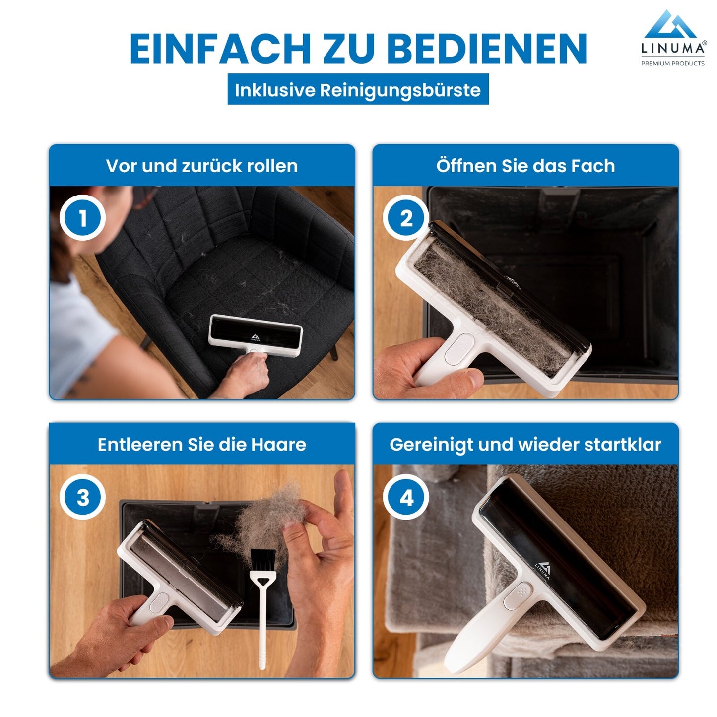 LINUMA® Tierhaarentferner PRO Fusselrolle