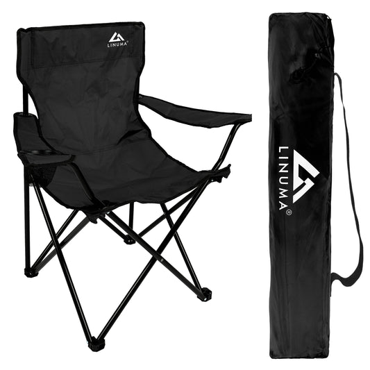 LINUMA® Campingstuhl Schwarz