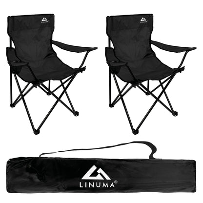 LINUMA® Campingstuhl Schwarz