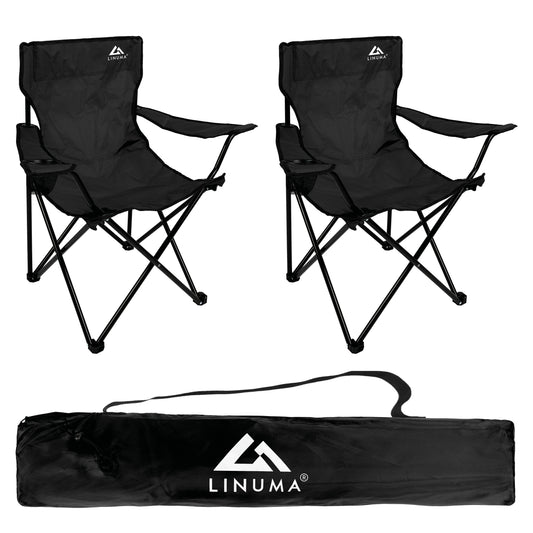 LINUMA® Campingstuhl Schwarz