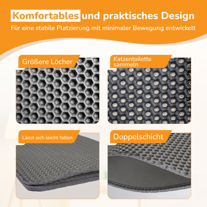 LINUMA® Katzenstreumatte 40x30 CM Grau