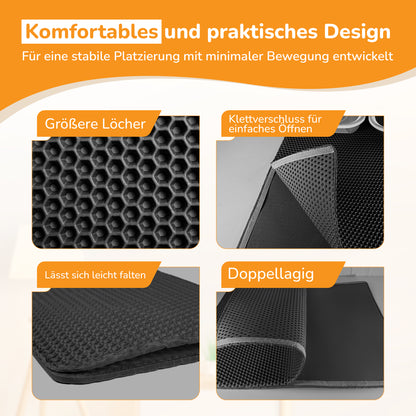 LINUMA® Katzenstreumatte 40x30 CM Schwarz