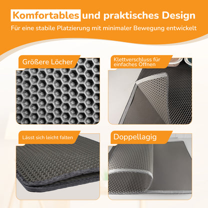LINUMA® Katzenstreumatte 40x30 CM Grau