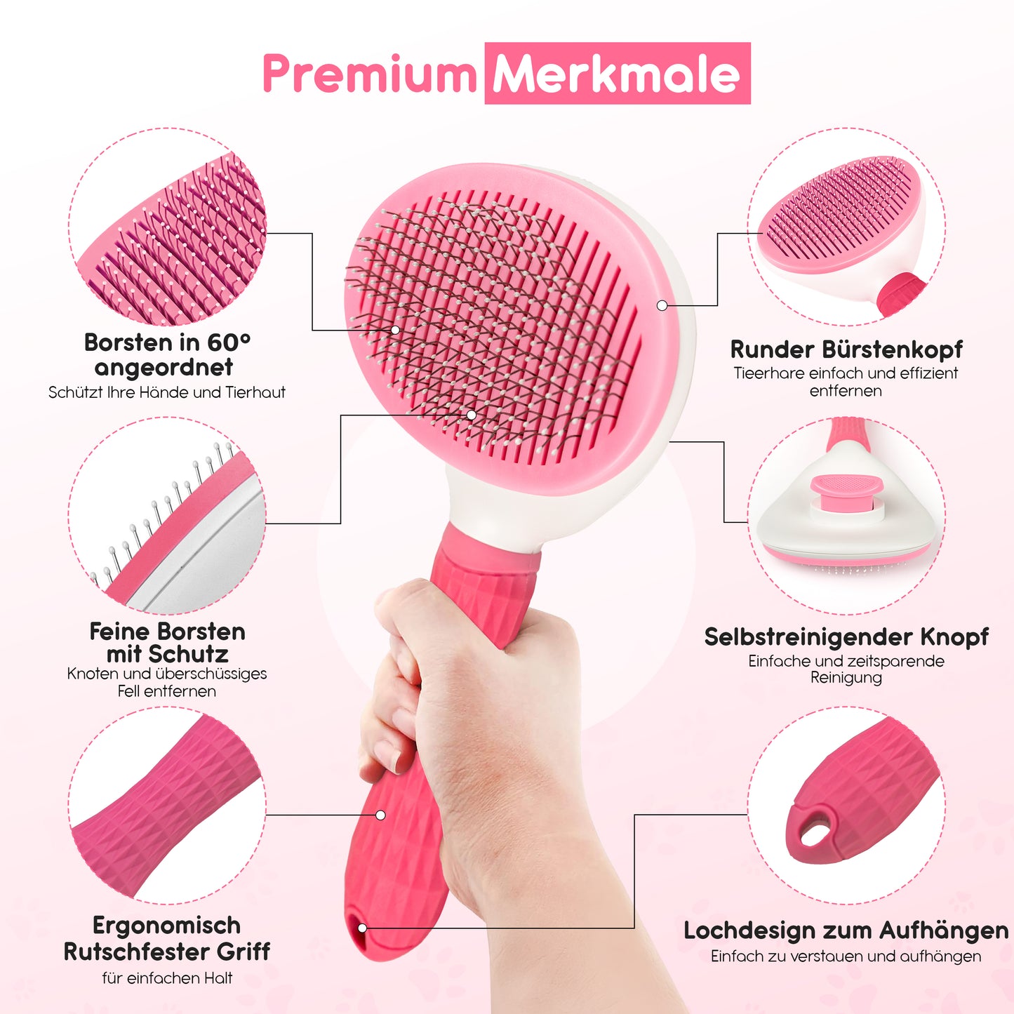 LINUMA® Fellbürste Pink