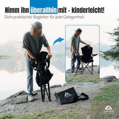 LINUMA® Faltstuhl LUXUS PRO Campingstuhl