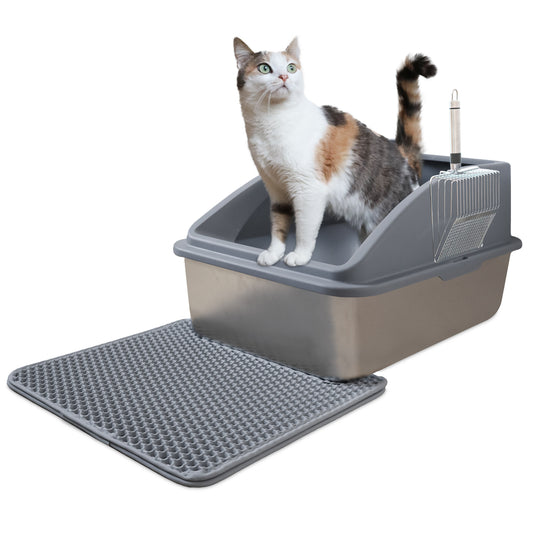 LINUMA® Edelstahl Katzentoilette