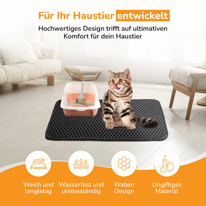LINUMA® Katzenstreumatte 90x76 CM Schwarz