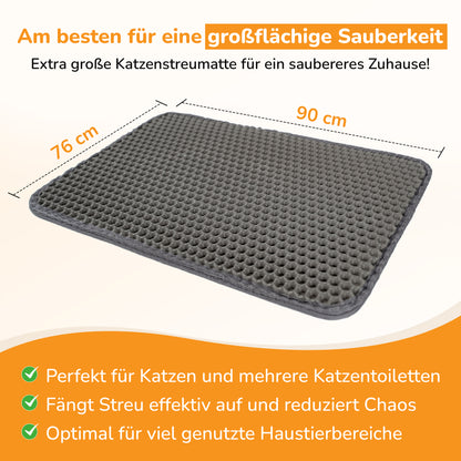 LINUMA® cat litter mat 90x76 CM gray