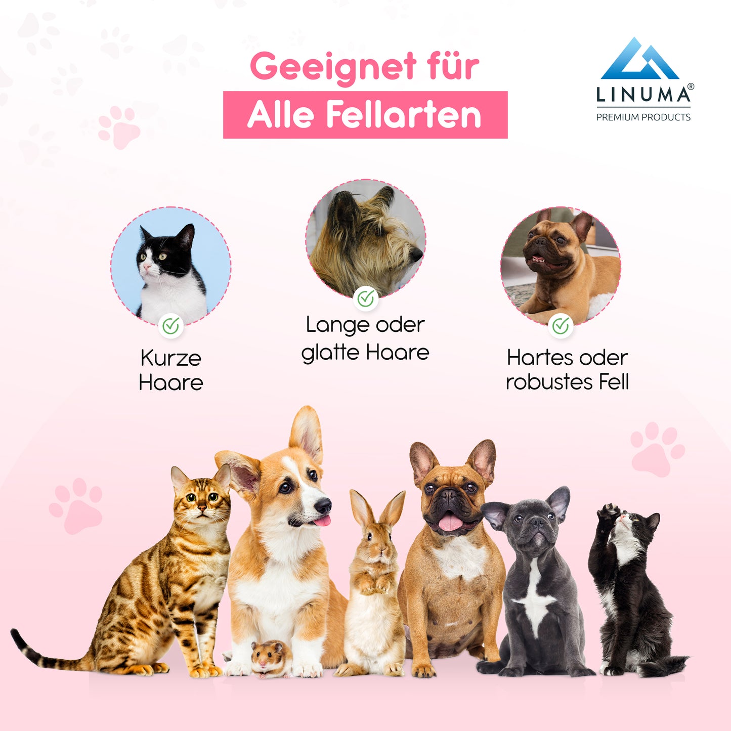 LINUMA® Fellbürste Pink